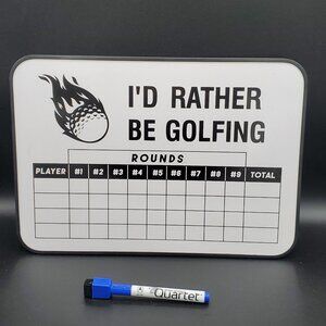 Golfer's "I'D RATHER BE GOLFING" with Marker & Eraser Whiteboard Set